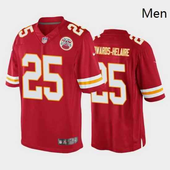 men clyde edwards helaire kansas city chiefs red game jersey